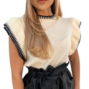 Ruffle knit top